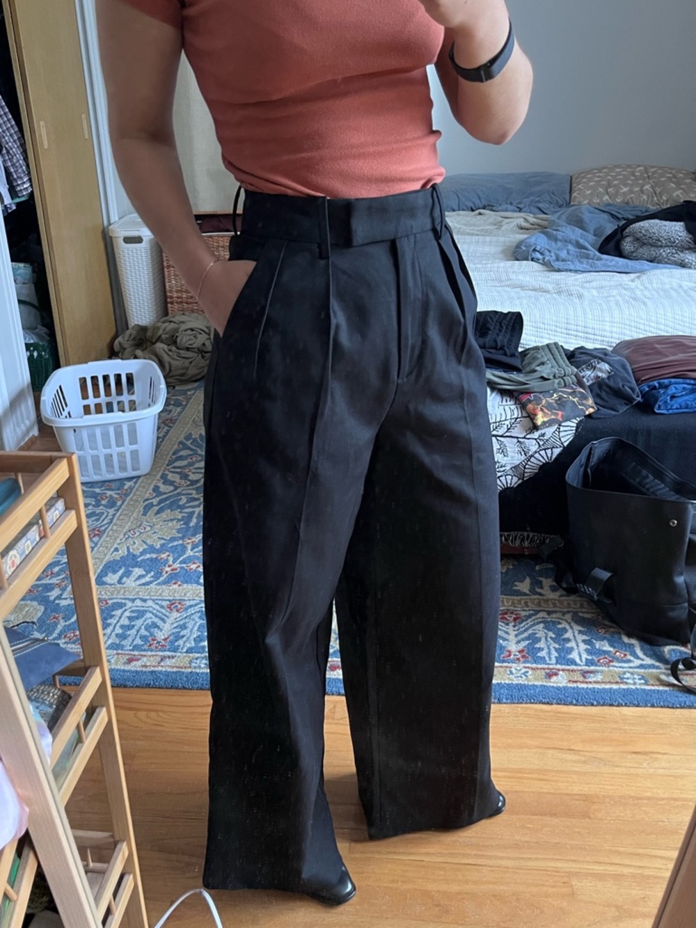Banana republic pleated front trousers